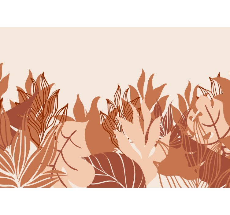 Fotomurale terracotta paesaggio tropicale - TenStickers