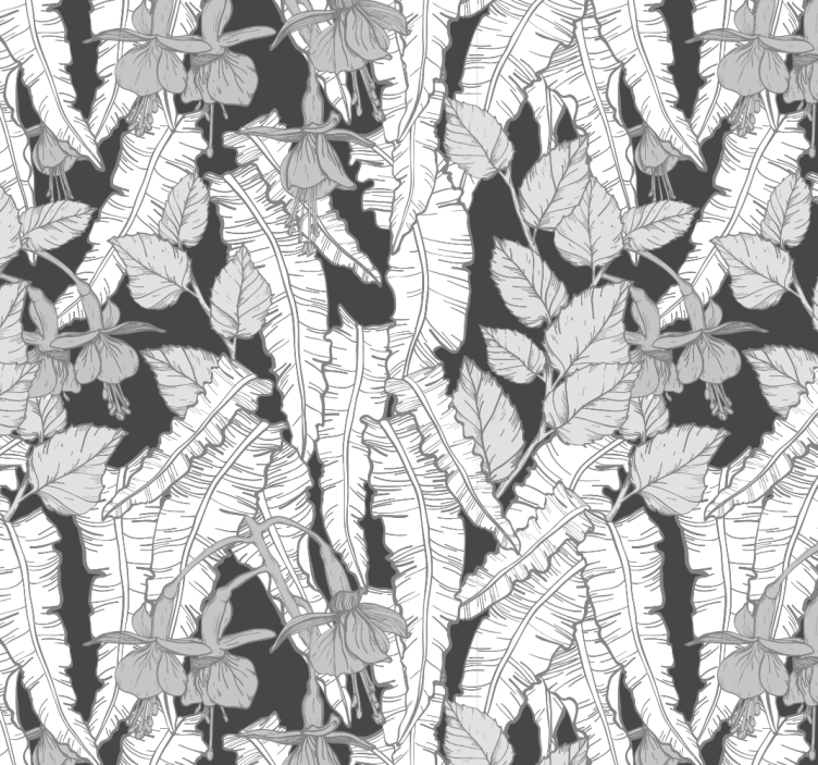 Fotomurale ufficio design grigio della foresta pluviale - TenStickers