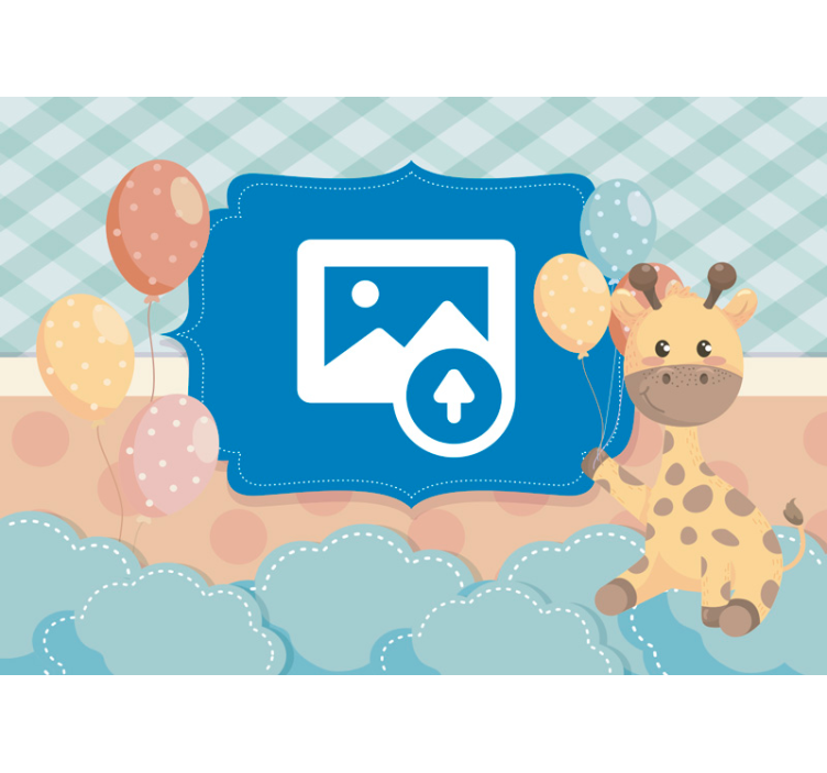 Fotomurale per neonato giraffa con immagine personalizzata - TenStickers