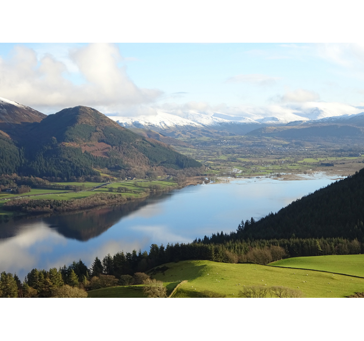 Fotomurale lago serena vista sul lago - TenStickers