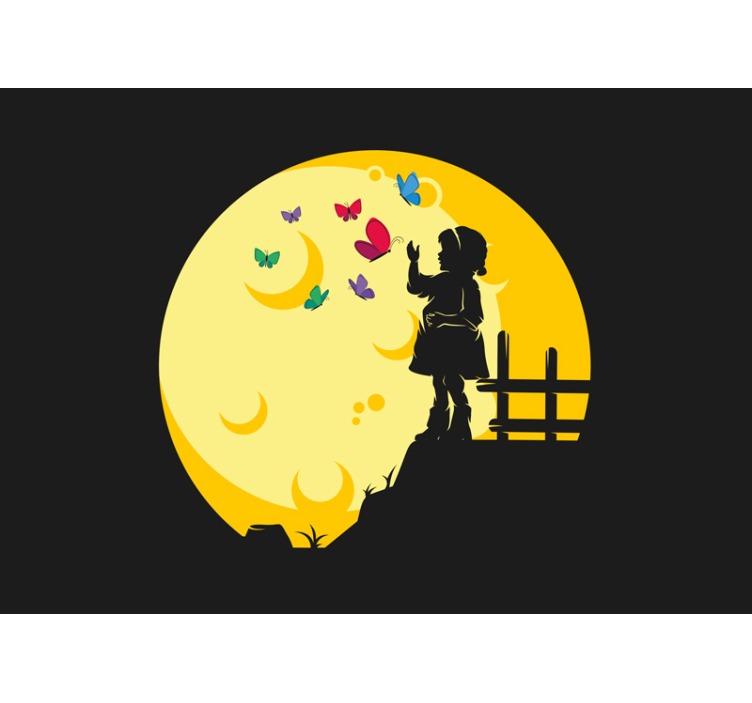 Fotomurale per neonato silhouette di farfalle - TenStickers