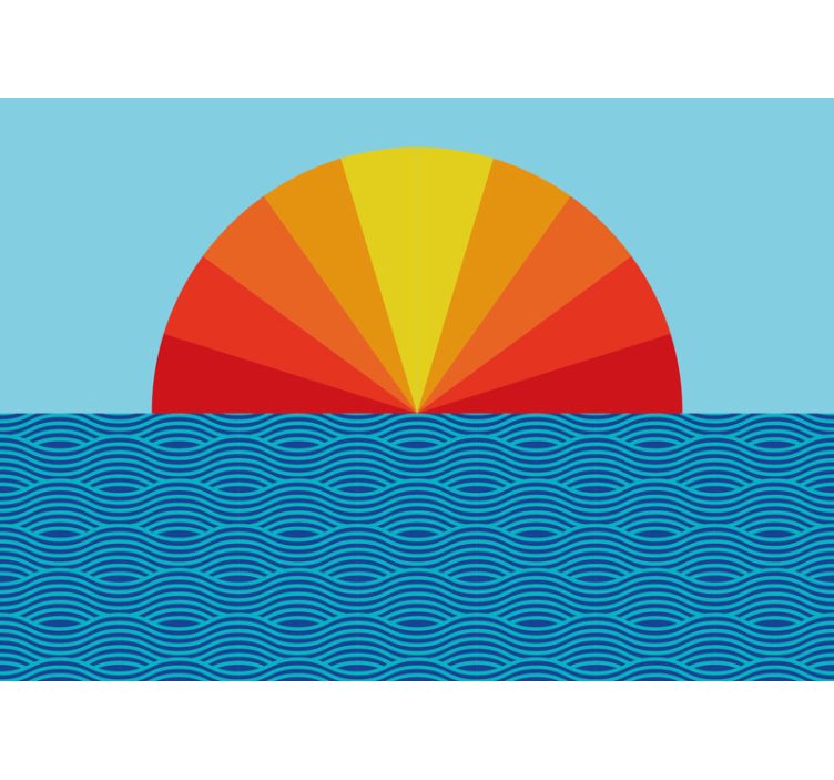 Fotomurale paesaggi progettazione dell'orizzonte radiante - TenStickers