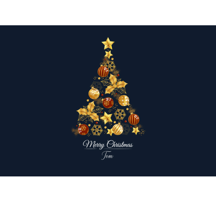 Fotomurale di Natale albero d'oro - TenStickers