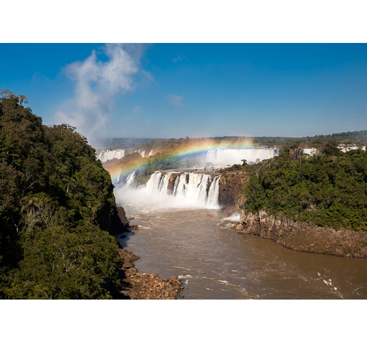 Fotomurale montagna arcobaleno delle cascate di iguazu - TenStickers