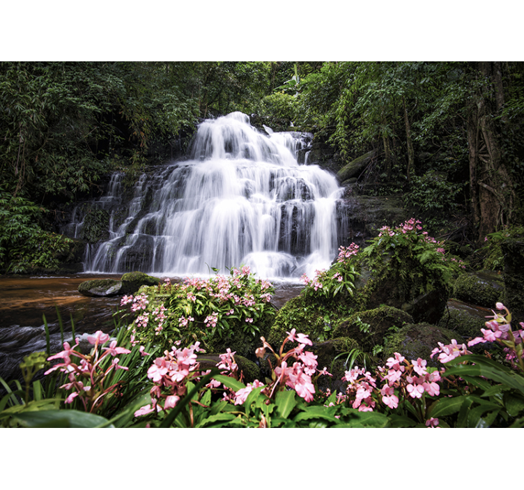 Fotomurali natura paesaggio di cascate opulente - TenStickers