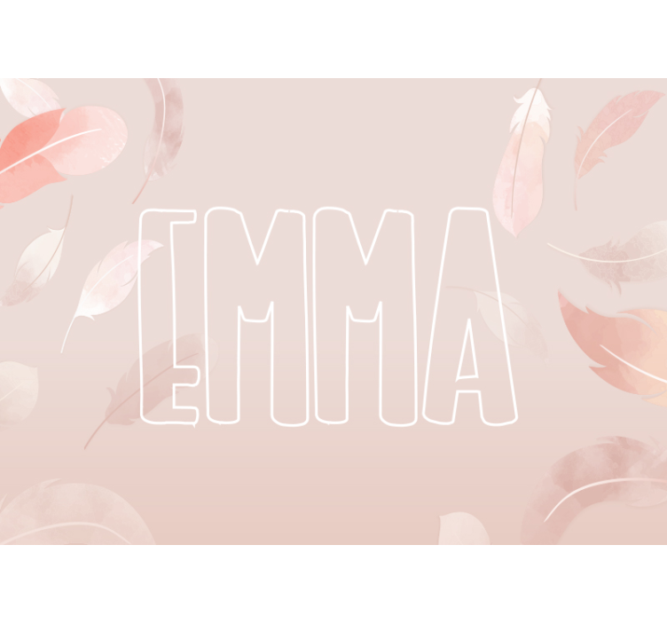 Fotomurale per neonato con nome personalizzato - TenStickers