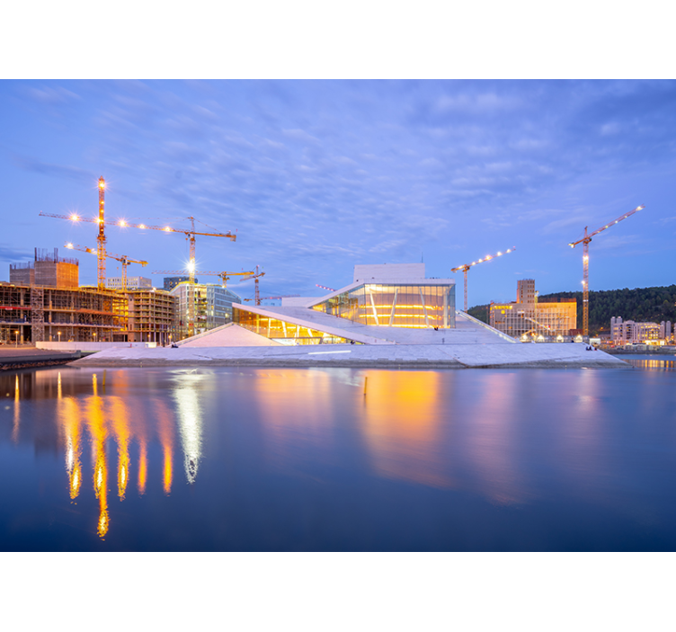 Fotomurale città progettazione architettonica moderna - TenStickers