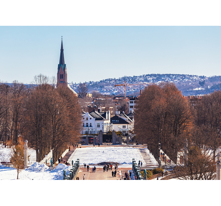 Fotomurale città strada panoramica della città - TenStickers