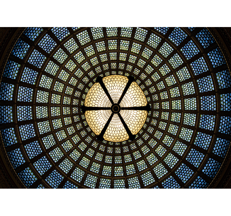 Fotomurale 3d soffitto in vetro colorato - TenStickers