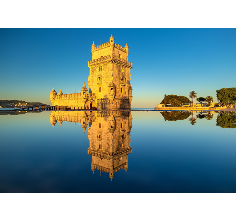 Fotomurale città riflesso della torre di belem - TenStickers