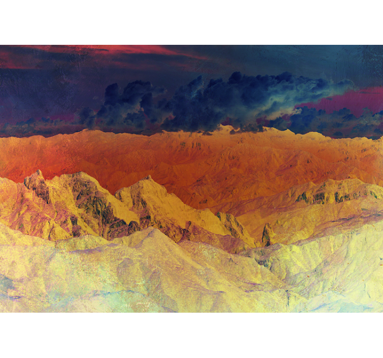 Fotomurale montagna vista su catena montuosa - TenStickers