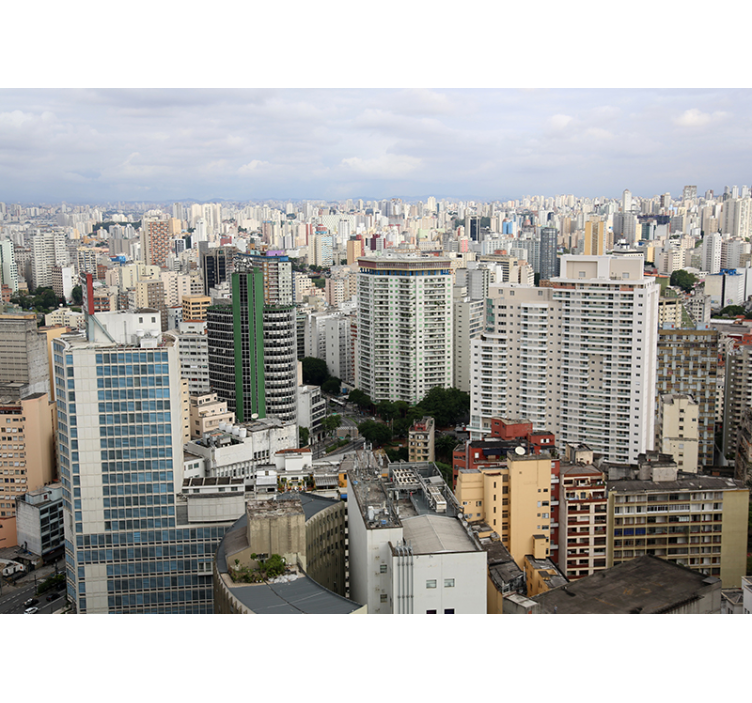 Fotomurale città prospettiva del paesaggio urbano - TenStickers