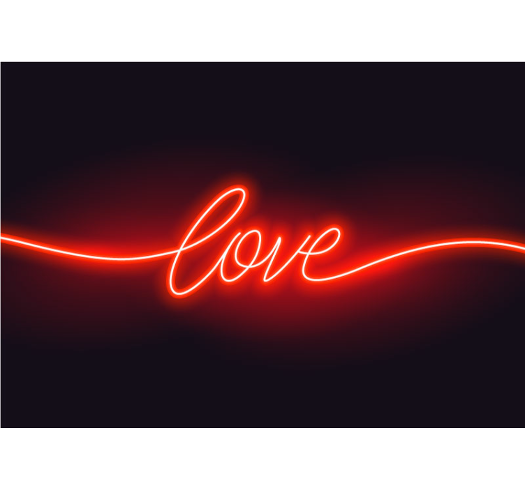 Fotomurale amore simbolo d'amore neon - TenStickers