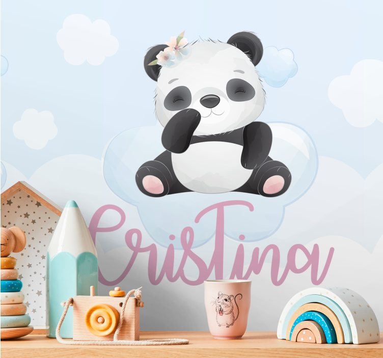 Fotomurale animali design di panda carino - TenStickers