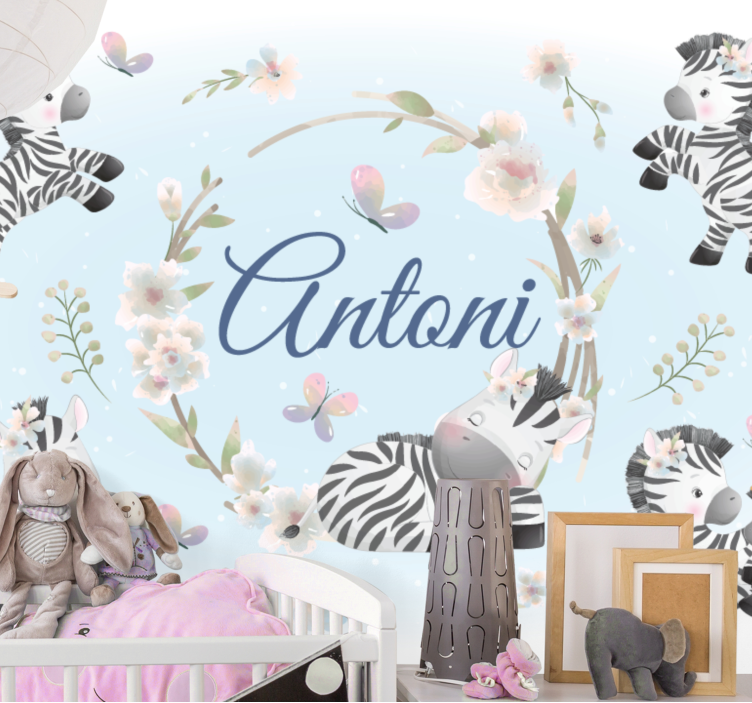 Fotomurale animali design gioco zebra - TenStickers