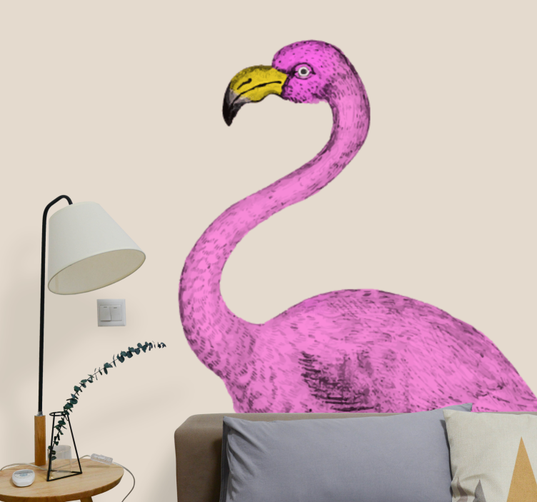 Fotomurale animali eleganza del flamingo rosa - TenStickers