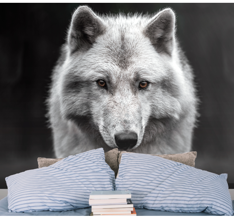 Fotomurale animali maestoso ritratto di lupo - TenStickers