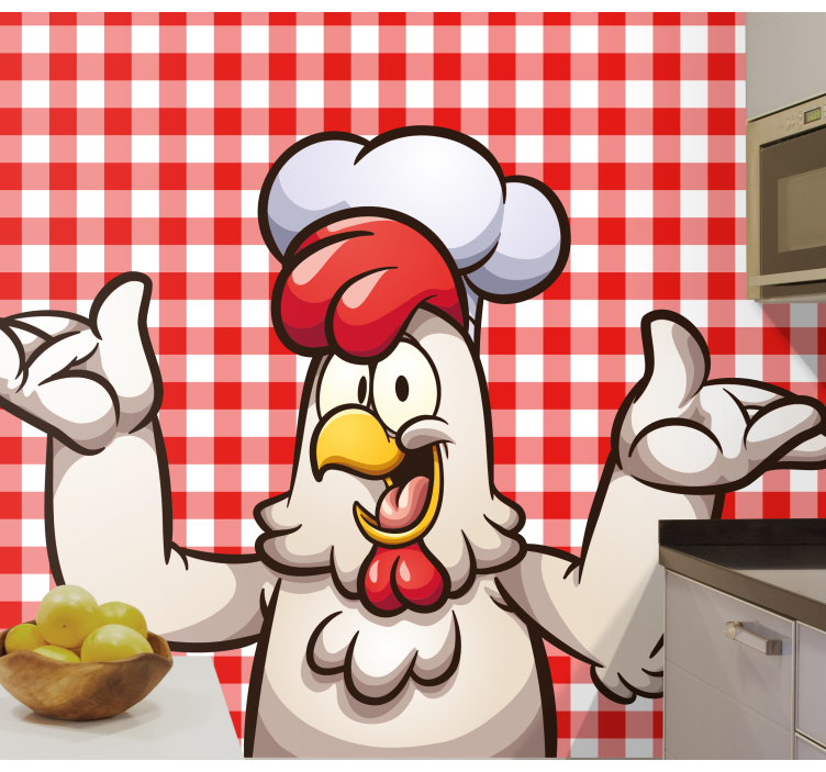 Fotomurale animali personaggio gallina chef - TenStickers