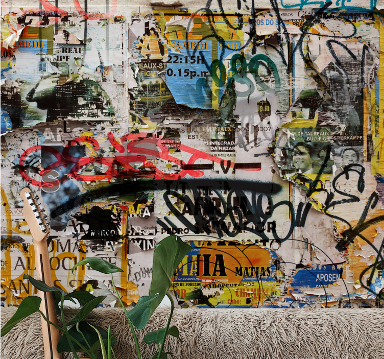 Fotomurale arte urbana collage di arte urbana - TenStickers