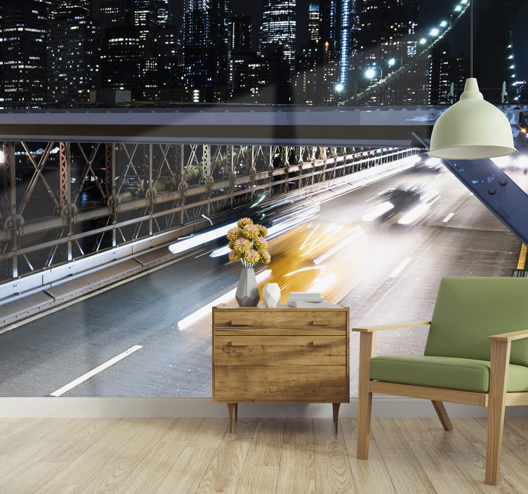 Fotomurale città luci notturne della città - TenStickers