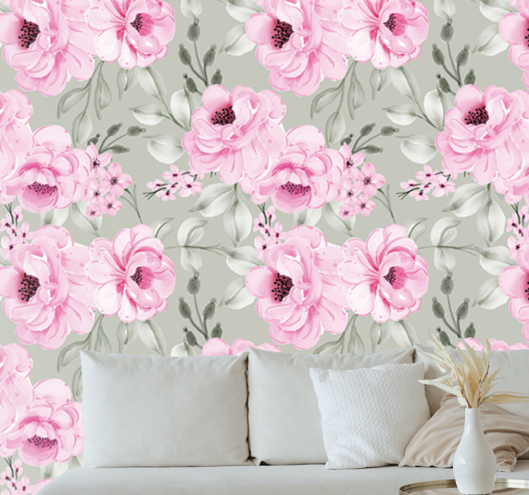 Fotomurale fiori composizione di peonie pastello - TenStickers