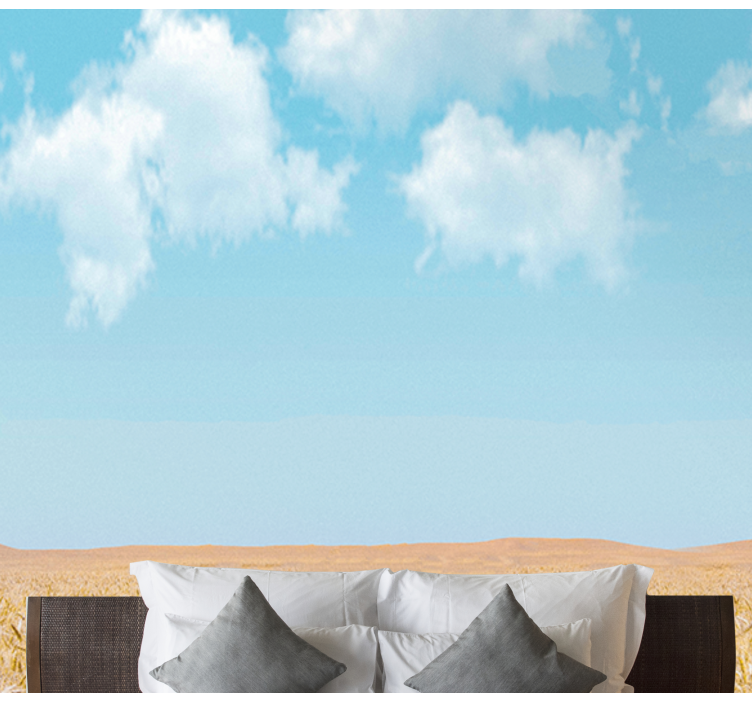 Fotomurale paesaggi cielo e grano - TenStickers