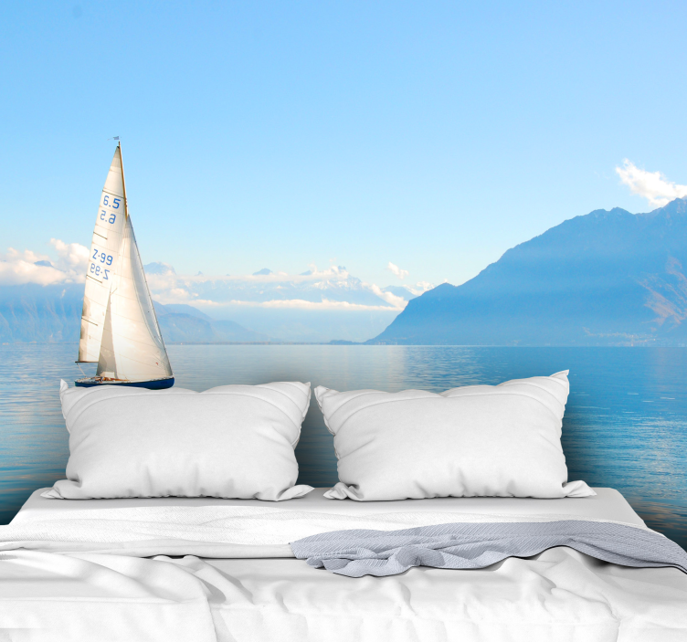 Fotomurale mare Oceano con barche a vela - TenStickers