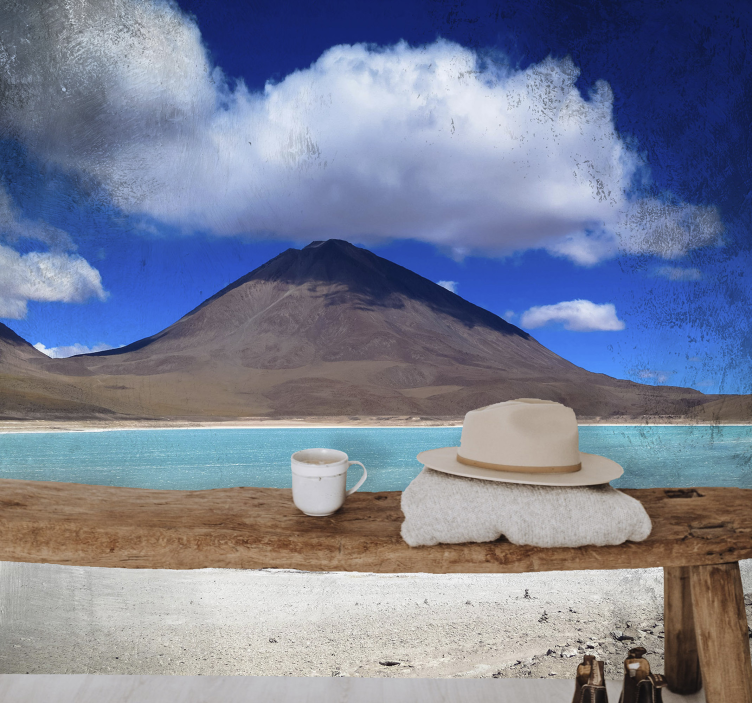 Fotomurale paesaggi prospettiva del lago alpino - TenStickers