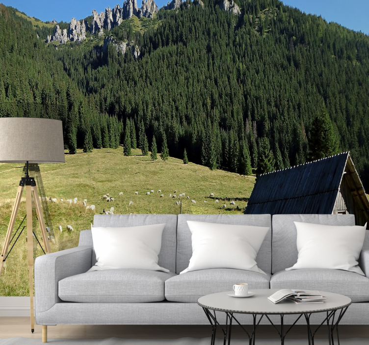 Fotomurale paesaggi scena di vegetazione montuosa - TenStickers