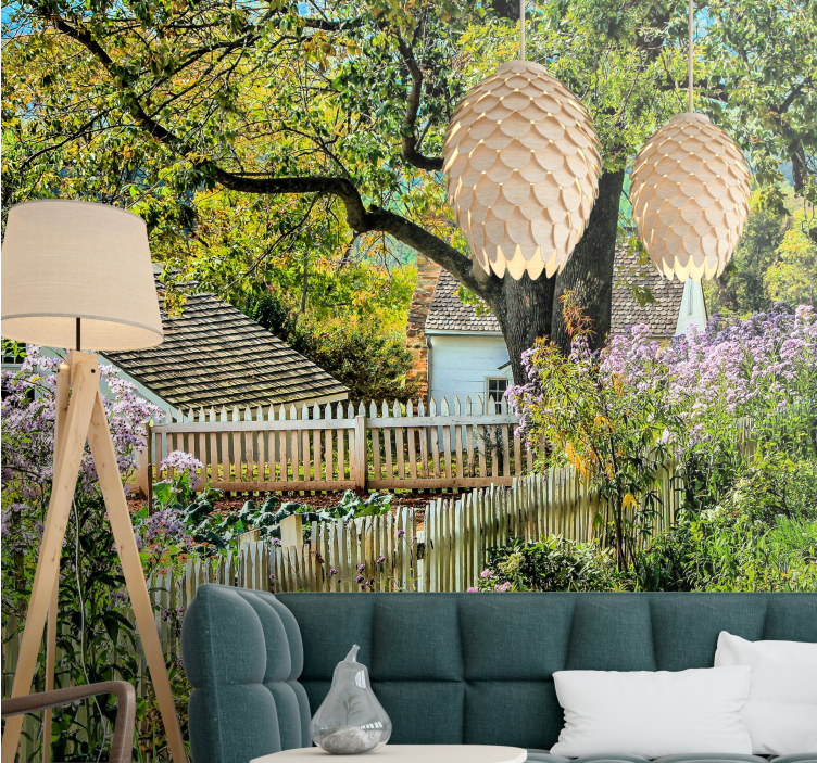 Fotomurale paesaggi vista giardino sereno - TenStickers