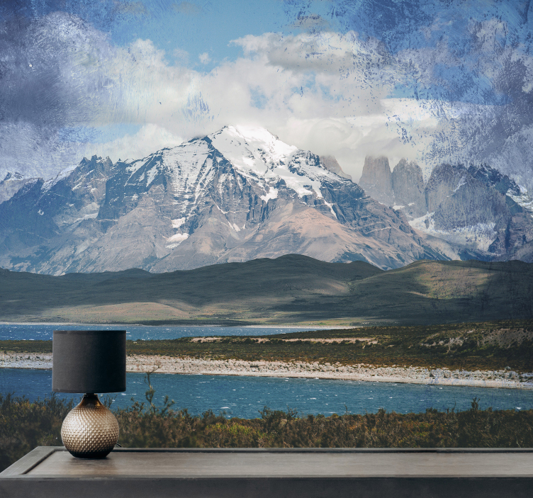 Fotomurale paesaggi vista sulle montagne della patagonia - TenStickers