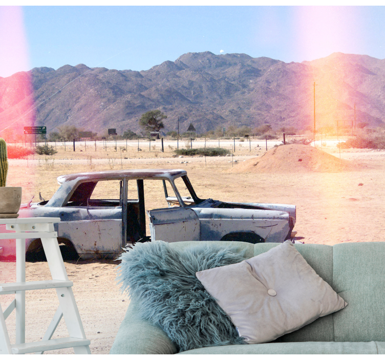 Fotomurale veicoli auto d'epoca abbandonata - TenStickers