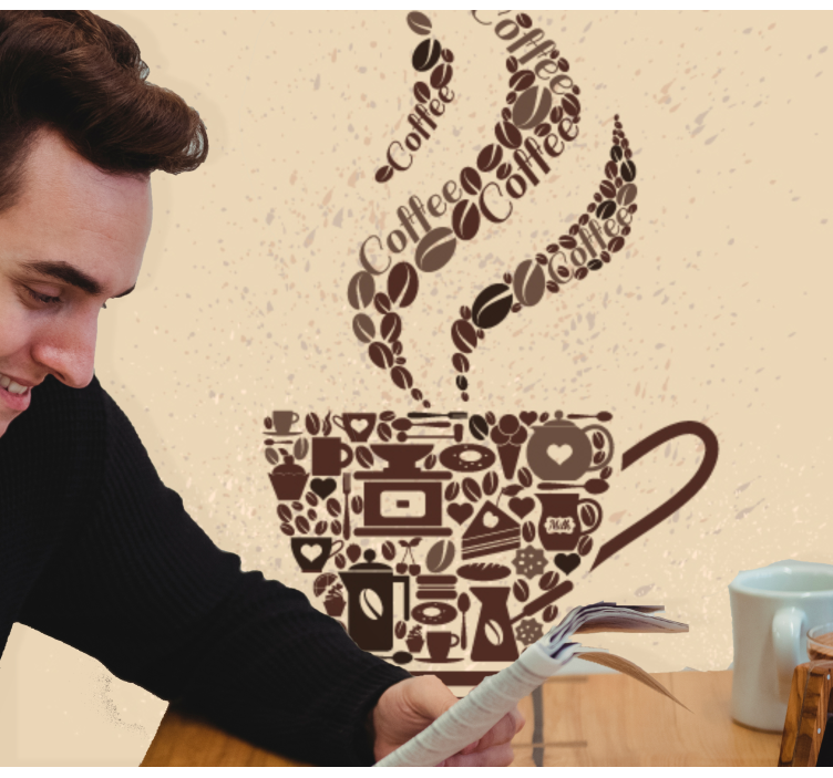 Fotomurali frasi frase sull'ora del caffè - TenStickers