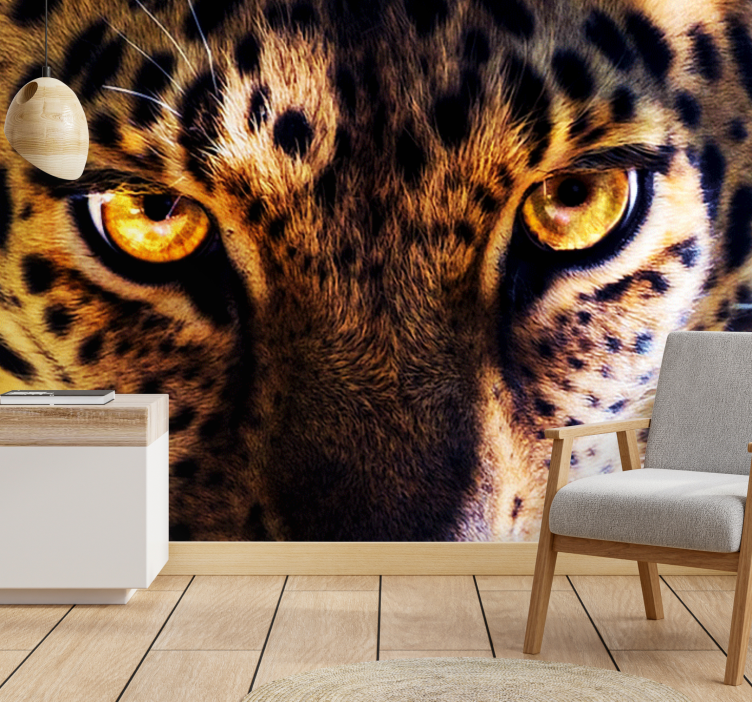 Fotomurali leone sguardo regale di leopardo - TenStickers