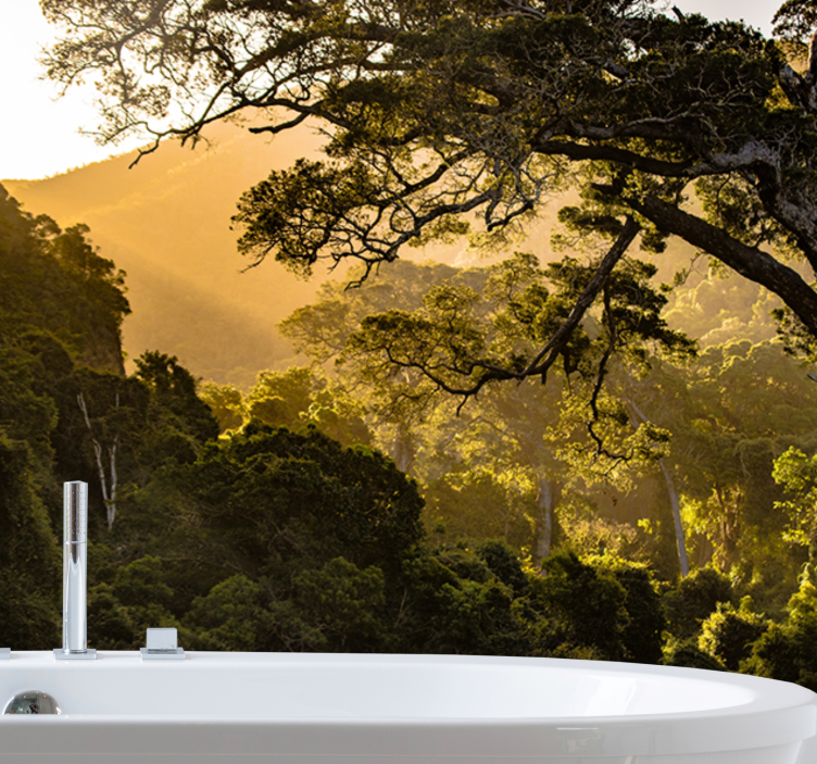 Fotomurali natura paesaggio boschivo verdeggiante - TenStickers