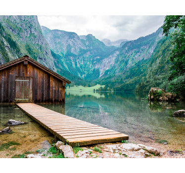 Fotomurale paesaggi con lago di montagna - TenStickers
