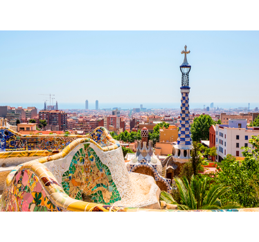 Parati per salone Barcellona Parc Güell - TenStickers
