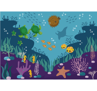 Fotomurale con l'ambiente marino - TenStickers