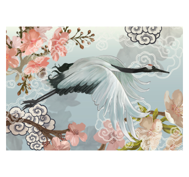Fotomurali animali diversi elegante volo della gru - TenStickers
