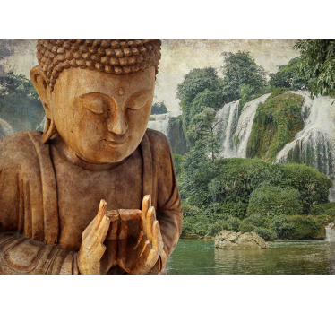 fotomurale 3d paesaggio oasi di tranquillità - TenStickers