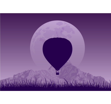 Fotomurale paesaggi mongolfiera - TenStickers