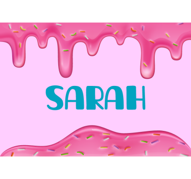 Fotomurale personalizzato topping rosa gocciolante - TenStickers