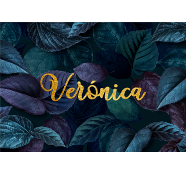 Fotomurale fiori elegante motivo a foglia - TenStickers