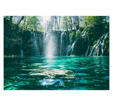 Fotomurali cascate vista cascata vibrante - TenStickers