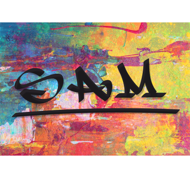 Fotomurale personalizzato arte del nome colorata - TenStickers