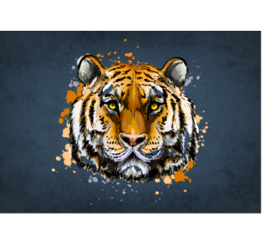 Fotomurali animali diversi ritratto di tigre maestosa - TenStickers