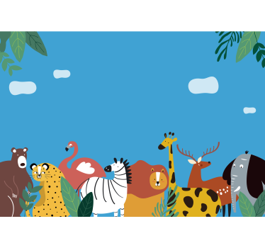 Fotomurale animali parata di animali colorati - TenStickers