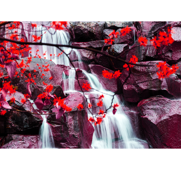 Fotomurale Cascata natura stagione primavera foresta - TenStickers