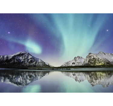 Fotomurale paesaggi Lago dell'aurora boreale - TenStickers