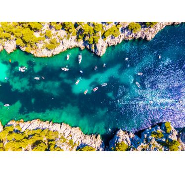 Fotomurale paesaggi vista aerea della costa - TenStickers